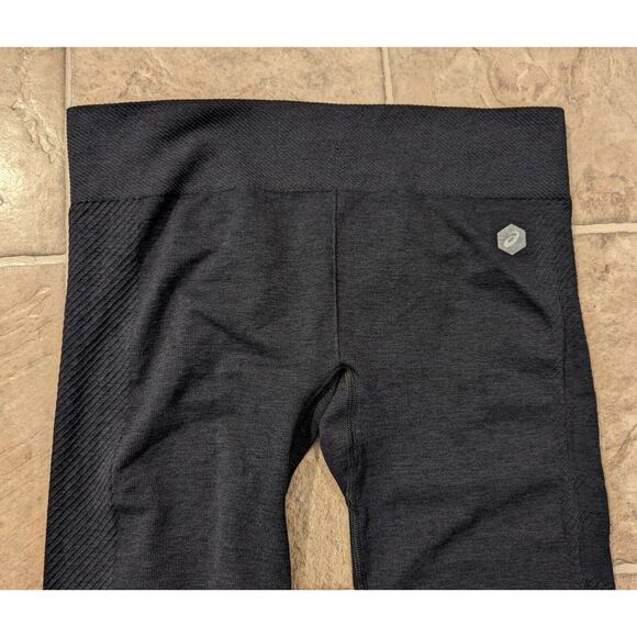 ASICS Women's SZ M Seamless Tight Dark Grey Running Lightweight Leggings D5 - Picture 4 of 6